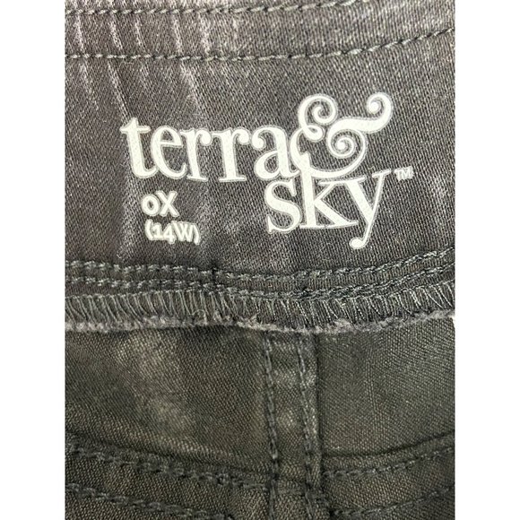Terra and Sky Women's Plus Size Skinny High Rise Jeggings, Washed Black Size 0X( - Picture 6 of 7